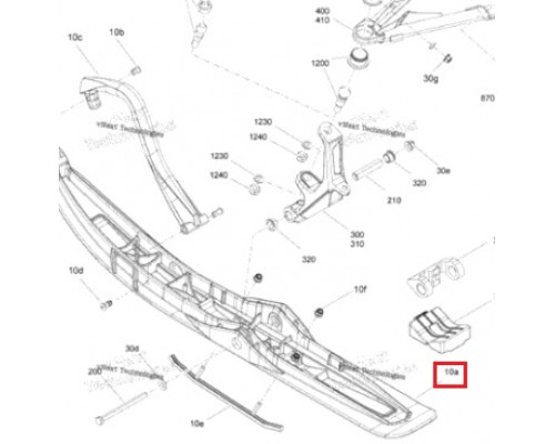 505072443 Лыжа Pilot SL Для Ski Doo GRAND TOURING 505072548