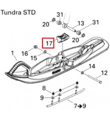 505072593 Демпфирующая Подушка Под Лыжу Для Ski Doo Tundra