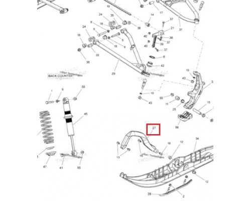 505073651 Ручка Лыжи Оранжевая Для Ski Doo