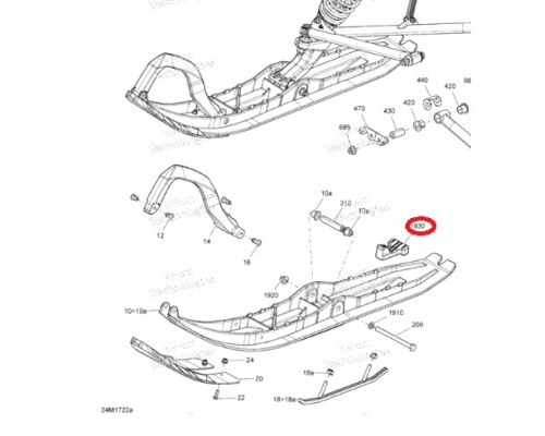 505074138 Демпфирующая Подушка Под Лыжу Для Ski Doo Gen4