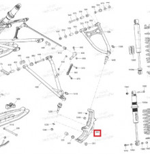 505074140 Поворотная Опора Правая Серебристая Для Ski Doo SUMMIT Gen4 505074144, 505074148