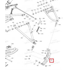 505074144 Поворотная Опора Правая Белая Для Ski Doo SUMMIT Gen4 505074140, 505074148