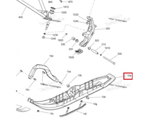 505074746 Лыжа Pilot DS-3 Черная Для Ski Doo 505074135