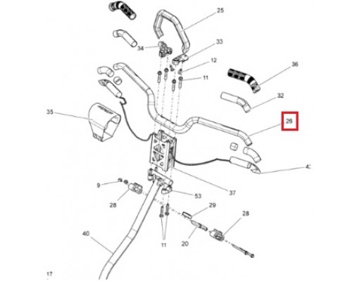 506152749 Руль Оранжевый Для Ski Doo SUMMIT