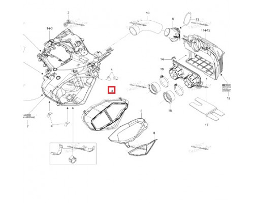 508000595 Вентиляционная Сетка Воздухозаборника Для Ski Doo