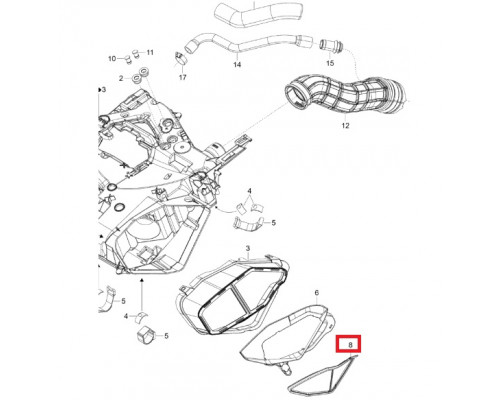 508000609 Вентиляционная Панель Для Ski Doo