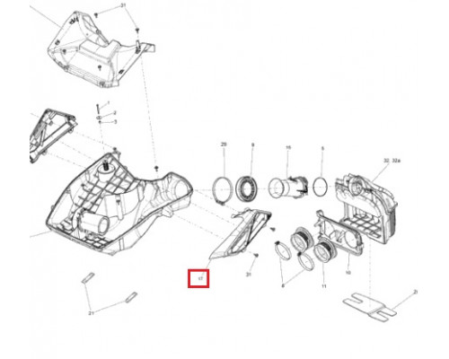 508000731 Вентиляционная Сетка Воздухозаборника Левая Для Ski Doo
