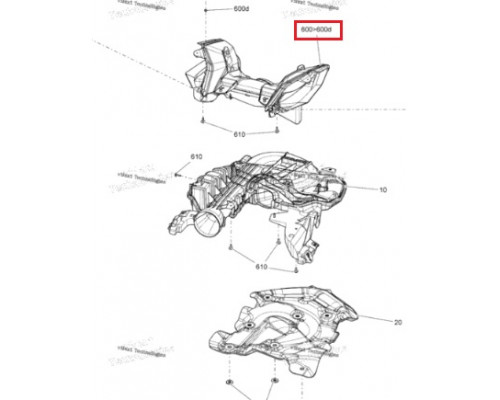 508000927 Воздуховод Желтый Для Ski Doo 850 E-TEC 508000847