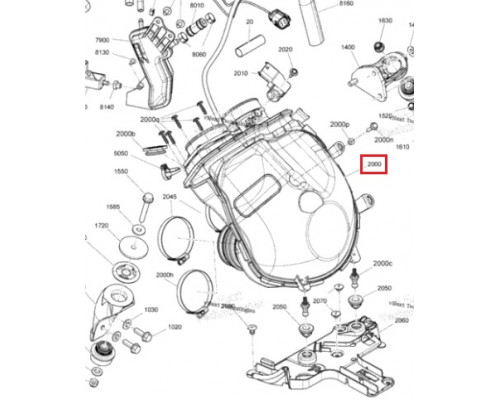 508001089 Воздуховод Для Ski Doo REV Gen4 SUMMIT, FREERIDE 850 E-TEC TURBO