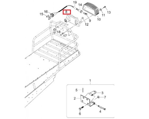 510004061 Основание Стоп Сигнала Для Ski Doo 414513600, 414979400, 511000007