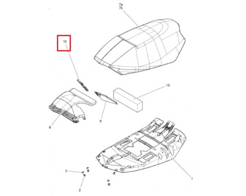 510005415 Крышка Бардачка Левая Для Ski Doo