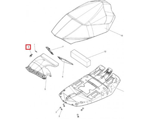 510005416 Замок Крышки Бардачка Для Ski Doo