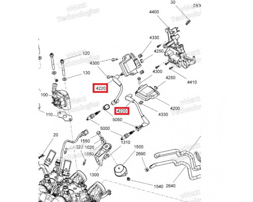 512061126 Провод Высоковольтный Для Ski Doo 512060094