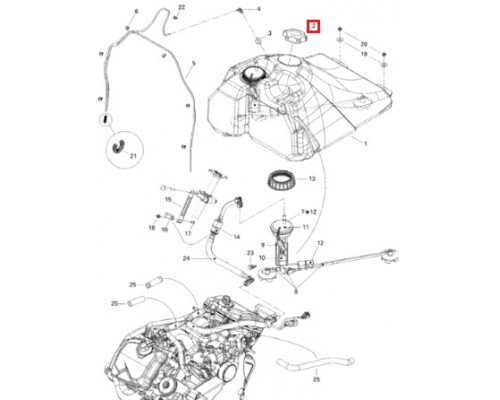 513033020 Крышка Топливного Бака Для Ski Doo 513032901