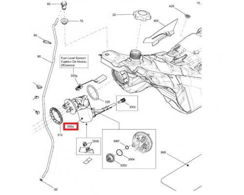 513033837 Бензонасос В Сборе Для Ski Doo 513033738, 513033794