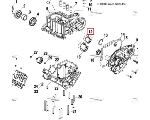 5132753 Вкладыш Балансирного Вала Для Polaris