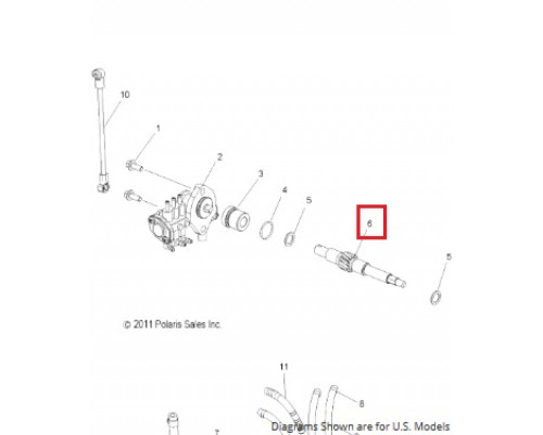 5138549 Вал Привода Маслонасоса Для Polaris 5135221