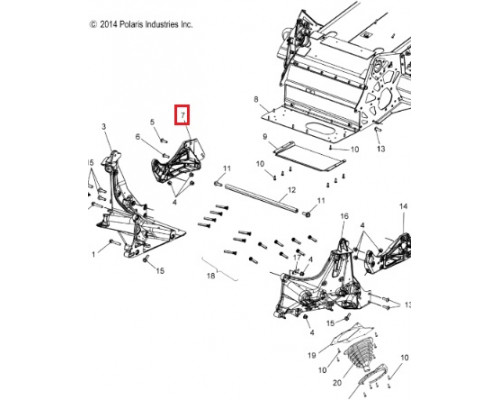 5138693 Кронштейн Рамы Правый Нижний Для Polaris 5138275