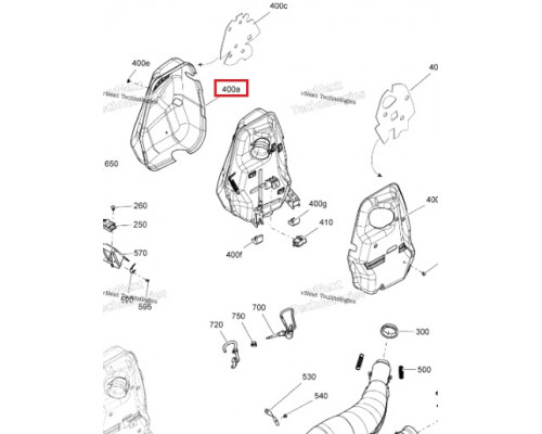 514054985 Кожух Глушителя Правый Для Ski Doo 514054434