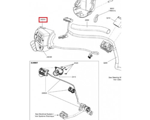 515177088 Блок Кнопок Левый Для Ski Doo SUMMIT