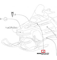 516003569 Наклейка Rotax 600 Для Ski Doo SKANDIC SUV 600