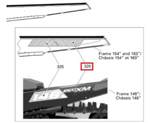 516005897 Наклейка REV XM Для Ski Doo SUMMIT