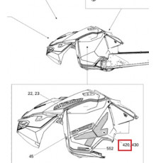 516006062 Наклейка X Для Правой Боковой Панели Для Ski Doo SUMMIT