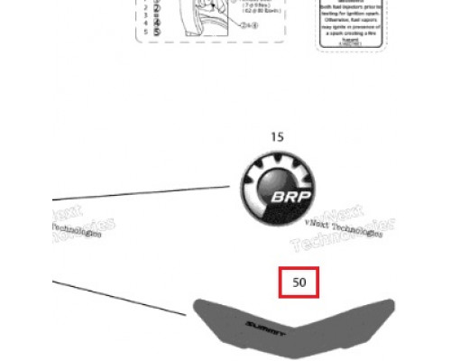 516009608 Наклейка Капота Summit Для Ski Doo SUMMIT EXPERT 2020