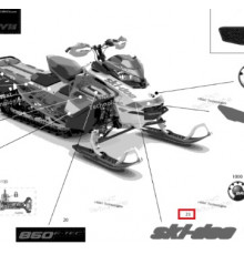 516009634 Наклейка Ski Doo Для Ski Doo Gen4 SUMMIT EXPERT, BACKCOUNTRY