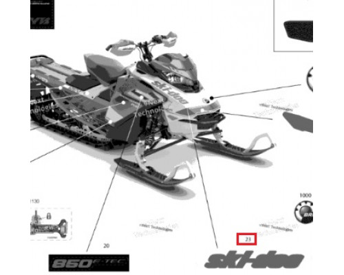 516009634 Наклейка Ski Doo Для Ski Doo Gen4 SUMMIT EXPERT, BACKCOUNTRY