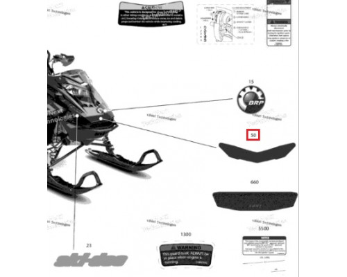 516010299 Наклейка Капота Summit Для Ski Doo SUMMIT 850 EXPERT 2021