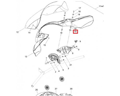 517302841 Втулка Резиновая Для Ski Doo