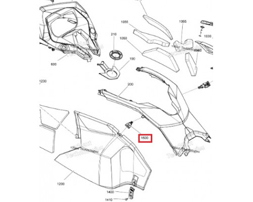 517304093 Крепление Пластика Для Ski Doo TUNDRA