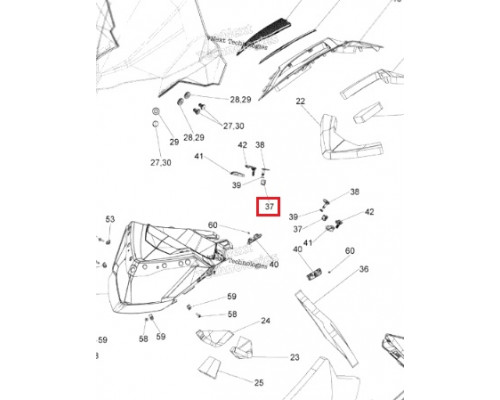 517304297 Крепеж Боковой Панели Для Ski Doo