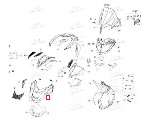 517304812 Капот Черный Для Ski Doo Expedition