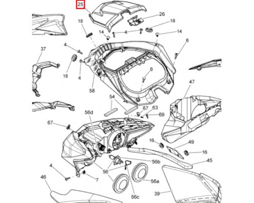 517304912 Крышка Бардачка Для Ski Doo