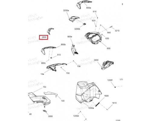 517305010 Перемычка Фар Для Ski Doo