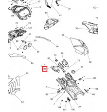 517305128 Боковая Панель Кнопок Левая Черная Для Ski Doo