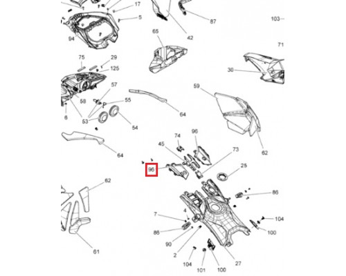 517305128 Боковая Панель Кнопок Левая Черная Для Ski Doo