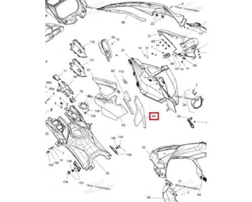 517305199 Поролон Изоляционный Задний Правой Боковой Панели Для Ski Doo