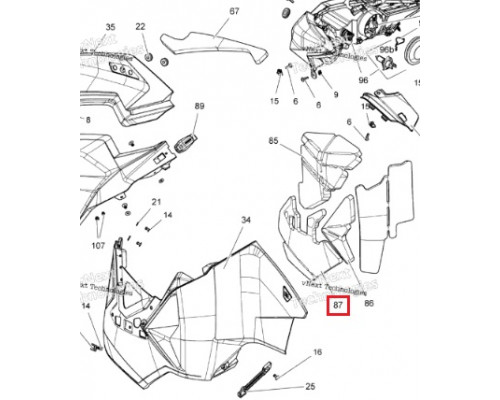 517305202 Поролон Изоляционный Нижний Левой Боковой Панели Для Ski Doo