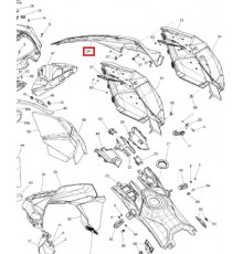 517305625 Панель Капота Правая Оранжевая Для Ski Doo