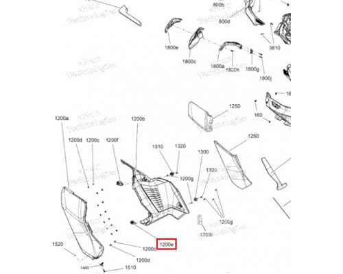 517305774 Защелка Боковой Панели Задняя Левая Для Ski Doo Gen4