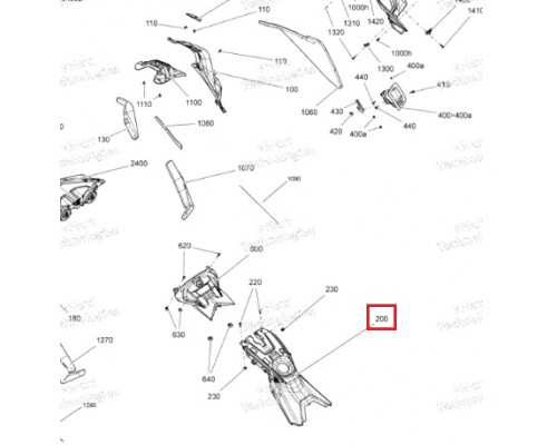 517305892 Задняя Консоль Для Ski Doo Gen4