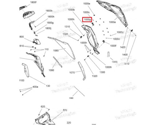 517305979 Защелка Боковой Панели Передняя Правая Для Ski Doo Gen4