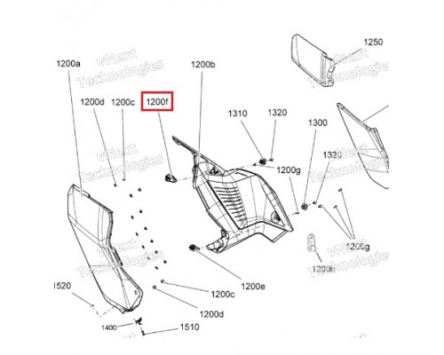 517305980 Защелка Боковой Панели Передняя Левая Для Ski Doo Gen4