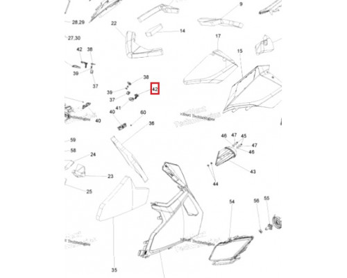 517306057 Крепеж Боковой Панели Для Ski Doo 517304573