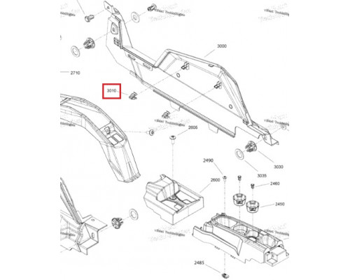 517306478 Клипса защелка пластика Can-Am 517306478