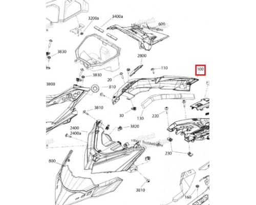 517306737 Боковая Панель Капота Правая Белая Для Ski Doo Gen4 517306238