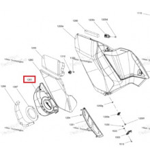 517307283 Дефлектор Охлаждения Вариатора Для Ski Doo REV Gen4